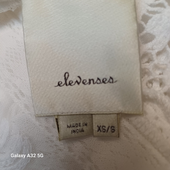 Elevenses  Woman Kenepa White Lace Kimoni Cardigan Sz XS - Picture 2 of 16